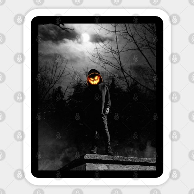 Halloween Pumpkin face Sticker by AjDesigns